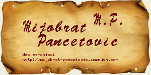 Mijobrat Pančetović vizit kartica